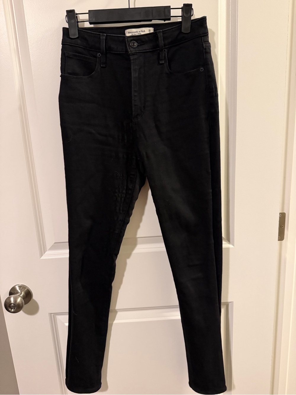 Abercrombie & Fitch Black High-Rise Curve Love Super Skinny Jeans